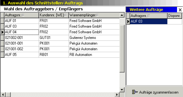 Auftragswahl